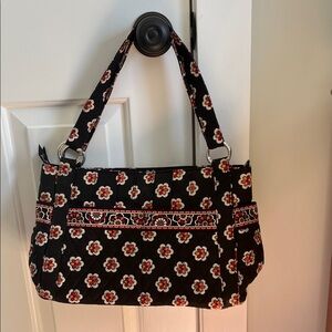 Vera Bradley Black Floral Shoulder Bag